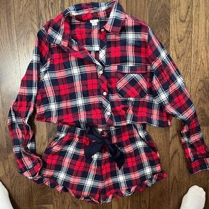 Aerie button up pajama set. Size XS. So cute and comfy!